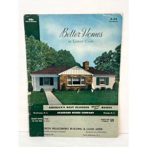 Vintage 1953 Standard Homes Bedrijfscatalogus Betere goedkopere woningplannen