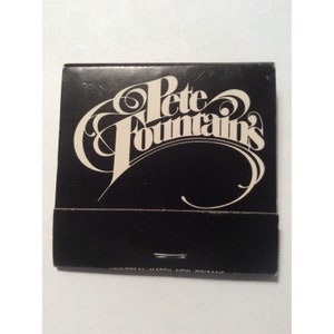Vintage Matchbook Pete Fountains The New Orleans Hilton Unstruck