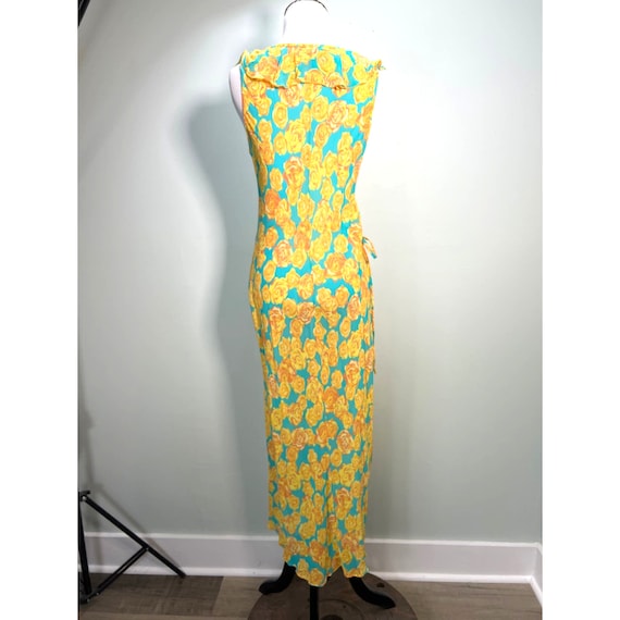 Vintage Betsey Johnson Wrap Dress Medium Turquois… - image 3