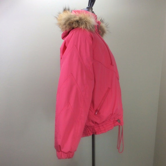 Vintage FERA Skiwear Jacket Womans 12 Pink Snow S… - image 3