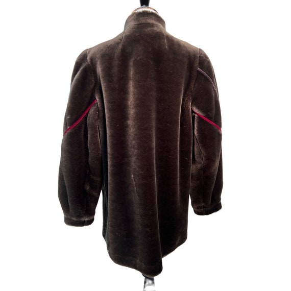 Sasson Faux Fur Jacket Womens Medium Brown Lined … - image 5