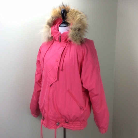 Vintage FERA Skiwear Jacket Womans 12 Pink Snow S… - image 9