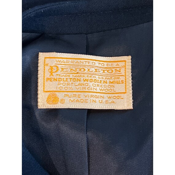 Pendleton Jacket Womens 14 Blue Wool Short Collar… - image 8