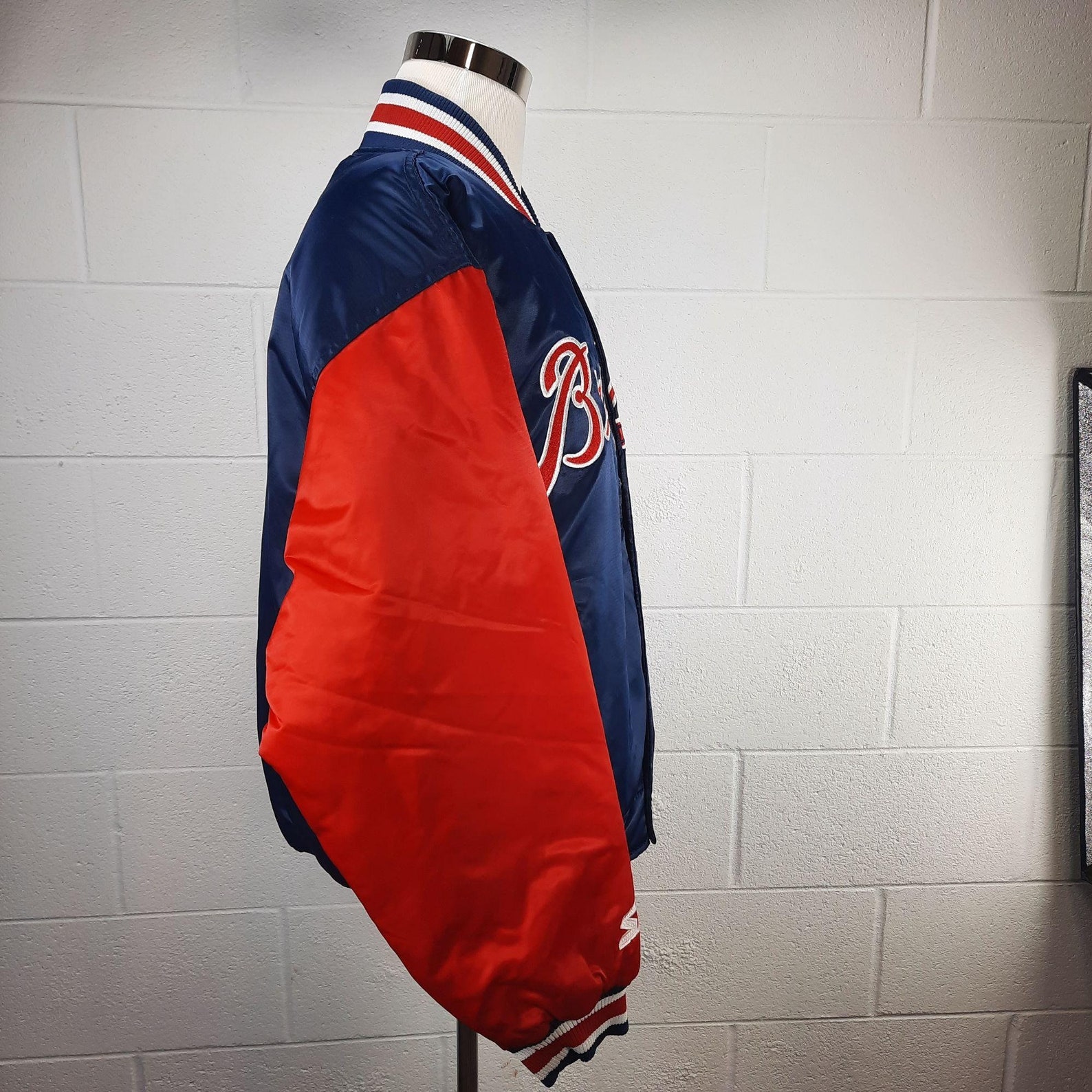 Vtg Atlanta Braves Starter Jacket Mens Large Authentic Diamond Etsy