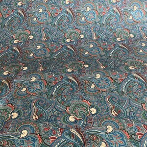 P Kaufmann Decorator Fabric Cotton Upholstery Roses Flourishes Chintz Vtg 90s image 3