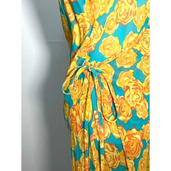 Vintage Betsey Johnson Wrap Dress Medium Turquois… - image 5