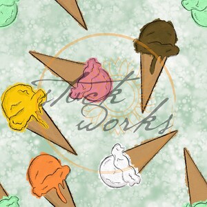 Ice Cream Treat Seamless File - Seamless Pattern