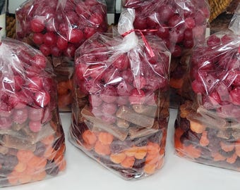Scented Wax Embeds: Mini Pumpkins, Cinnamon Sticks, Cranberries - Candle Making