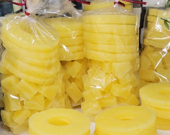 wax embeds pineapple slice and chunk combo fake food candle making supplies movie props