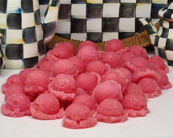 mini Strawberry Ice Cream Scoop Wax Melts: Candle Making Supplies, Fake Food