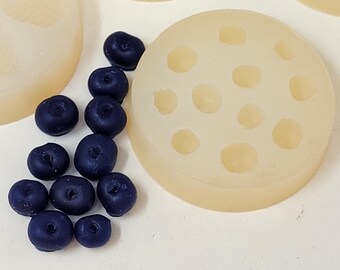 fake food SILICONE MOLD for blueberries food grade safe tear proof mold
