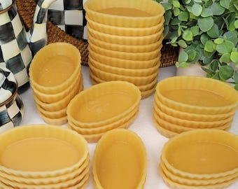 Pie crust wax embeds oval shell for candle making fake food bakery