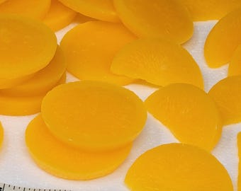 wax embeds orange slice and half combo fake food candle making supplies movie props