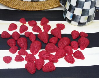 Fruit wax embeds strawberry halves candle making supplies fake food