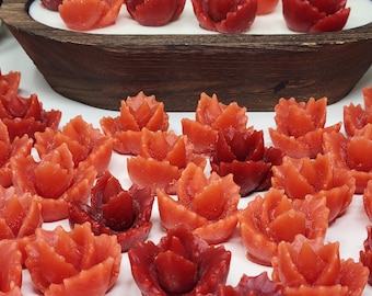 wax succulent embeds candle making fake flowers dough bowls fall colors