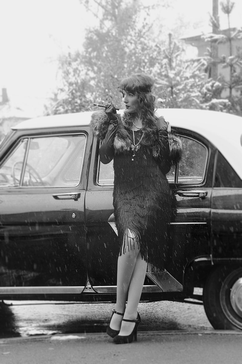 Photo print Original retro pin up photoshoot with car