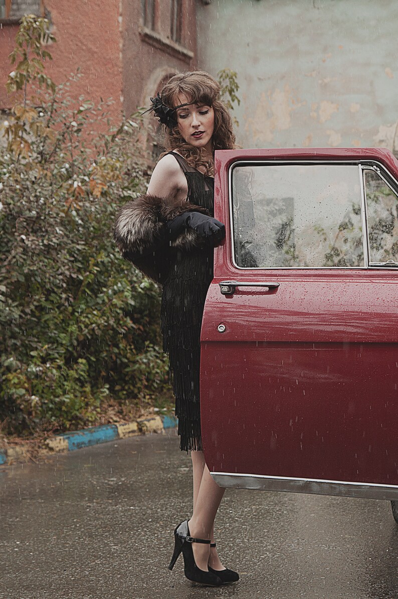 Photo print Original retro pin up photoshoot with car