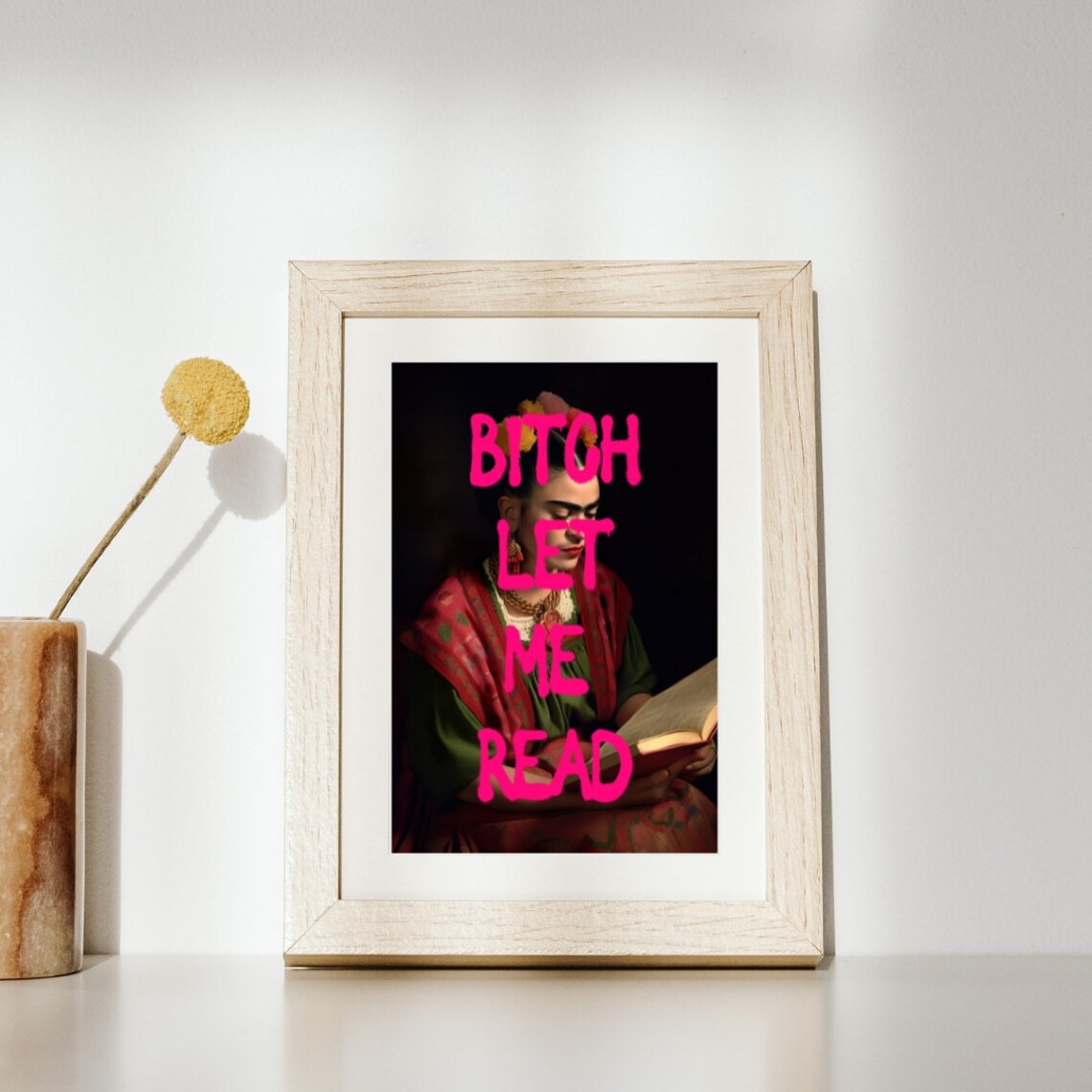 Bookworm Wall Art Frida Kahlo Wall Art Altered Print Let Me - Etsy