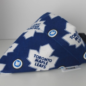 Dog Bandana / Toronto Maple Leafs / Slip Collar or Adjustable Bandana w/Safety Breakaway Buckle