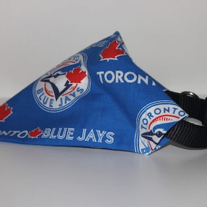 Dog Bandana / Toronto Blue Jays / Slip Collar or Adjustable Bandana w/Safety Breakaway Buckle
