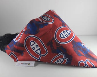Dog Bandana / Montreal Canadiens / Slip Collar or Adjustable Bandana w/Safety Breakaway Buckle