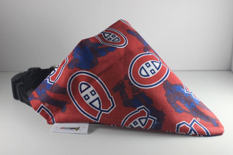 Dog Bandana / Montreal Canadiens / Slip Collar or Adjustable Bandana W