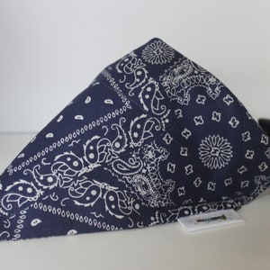 Dog Bandana / Country Blue / Slip Collar or Adjustable Bandana w/Safety Breakaway Buckle