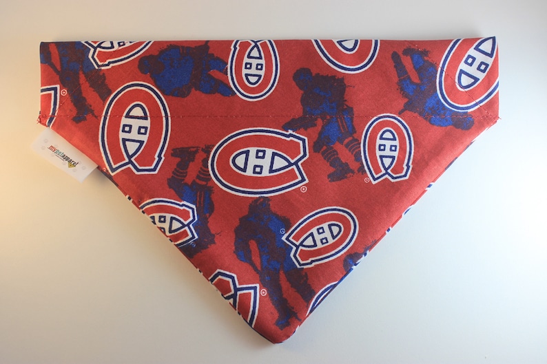 Dog Bandana / Montreal Canadiens / Slip Collar or Adjustable Bandana W