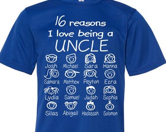 Custom Uncle Shirt with Kids Names Uncle 2025 Shirt New Uncle Tshirt Uncle Gift Custom Brother Shirt Stick Figures Shirt