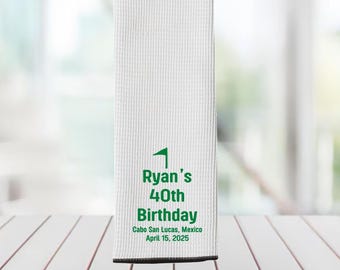 Foretee Birthday Golf Towel, Golf Party Favor 40th Surprise Party Birthday Golf Trip Fore TEE Party Decorations Golf Theme Turning 40