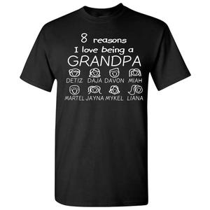 Custom Grandpa Shirt with Grandkids Names Grandpa 2025 Shirt New Grandpa Tshirt Grandparents Gift Custom Dad Shirt Stick Figures Shirt