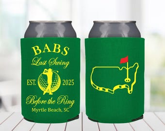 Golf Favors, Last Swing Before The Ring Can Coolers, Golf Bachelor Party, Groomsmen Gift, Personalized Bachelor Party Favors, Golf Trip