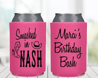 Zerschlagen in Nash Dosenkühler: Nashville Bachelorette Party Gastgeschenke