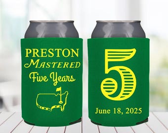 Masters Party Favors, Masters His, Fifth Birthday Favor, Golf Birthday Party, Mastered Five Years, Let&#39;s Par-Tee, Masters Fifth Year Can