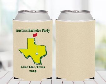 Texas Golf Favors, Golf Texas Masters Can, Golf Bachelor Party, Groomsmen Gift, Personalized Bachelor Party Favors, Golf Trip
