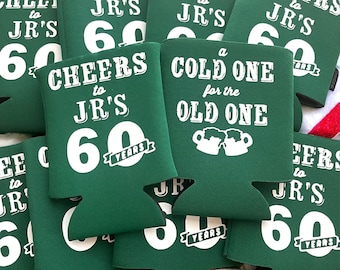 Personalized 60th Birthday Can Coolers: Cheers to 60 Years