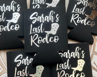 Personalisierte Last Rodeo Dosenkühler: Country Bachelorette Party Favor