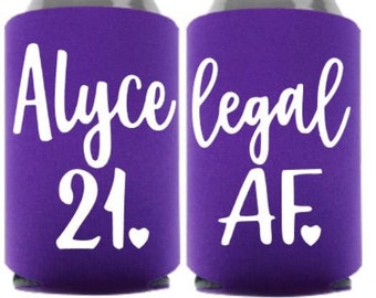 21st birthday koozies