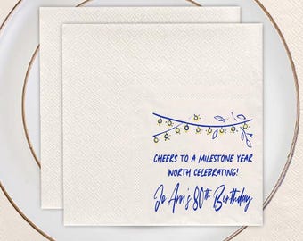 Custom Photo Napkins | Full Color Printed Cocktail Napkins | Wedding Napkins | Logo Napkins for Corporate Events | Party Napkins