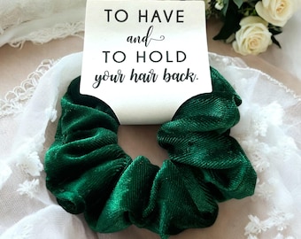 To Have and to Hold Scrunchies Bridesmaid Proposal Scrunchie Hair Bow Scrunchies Favor Bridal Party Favor Bachelorette Party Favors