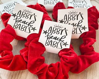 Velvet Scrunchie Favors: Beach Bachelorette Party Hair Ties