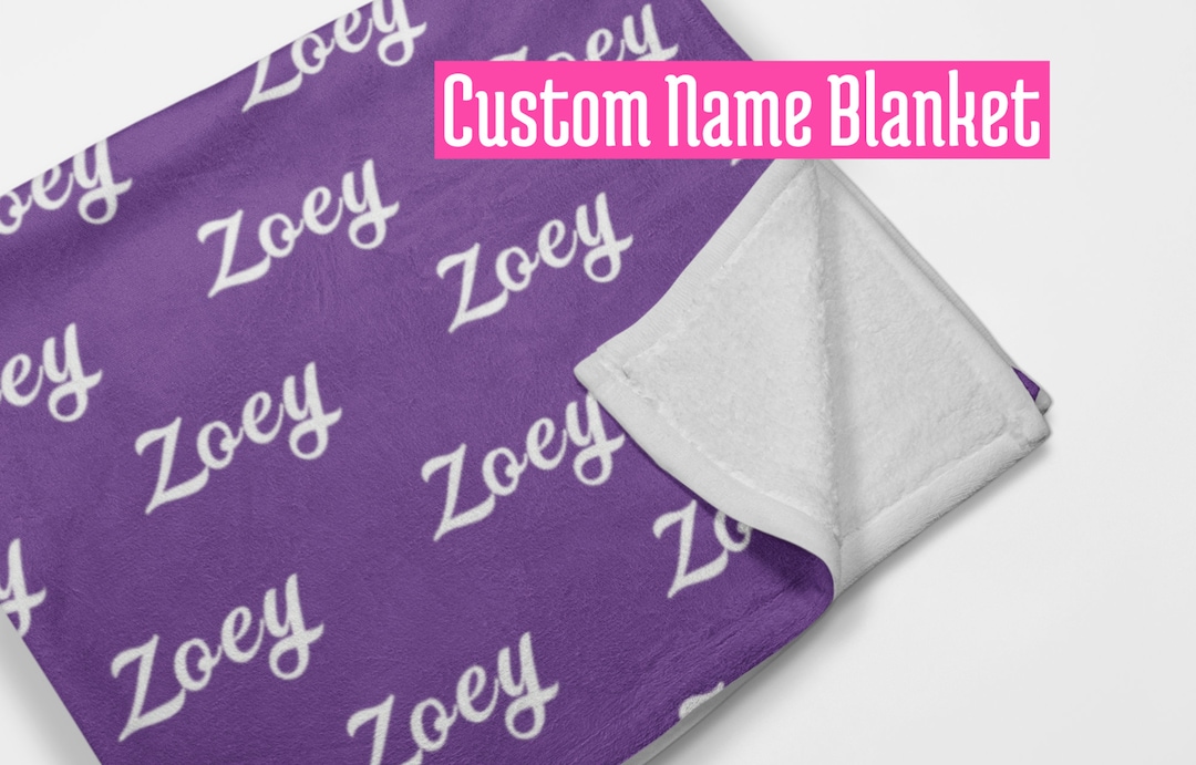 Custom Blanket Personalized Name Blanket Customized Throw With Name