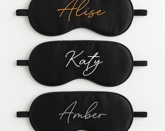 Personalized Sleep Mask | Sleepover Party Favor | Bridesmaid Gift | Bridal Shower Decor | Wedding Day Self Care