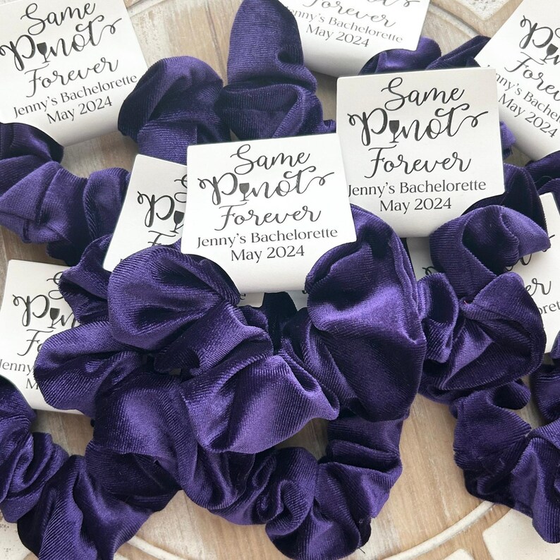 Same Pinot Forever Velvet Scrunchie: Bachelorette Party Favor image 2
