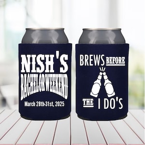 Brews Before The I Do's Bachelor Weekend Unique Bachelor Party Ideas Bachelor Party Gifts Bachelor Party Can Cooler Beer Mug Bachelor Party