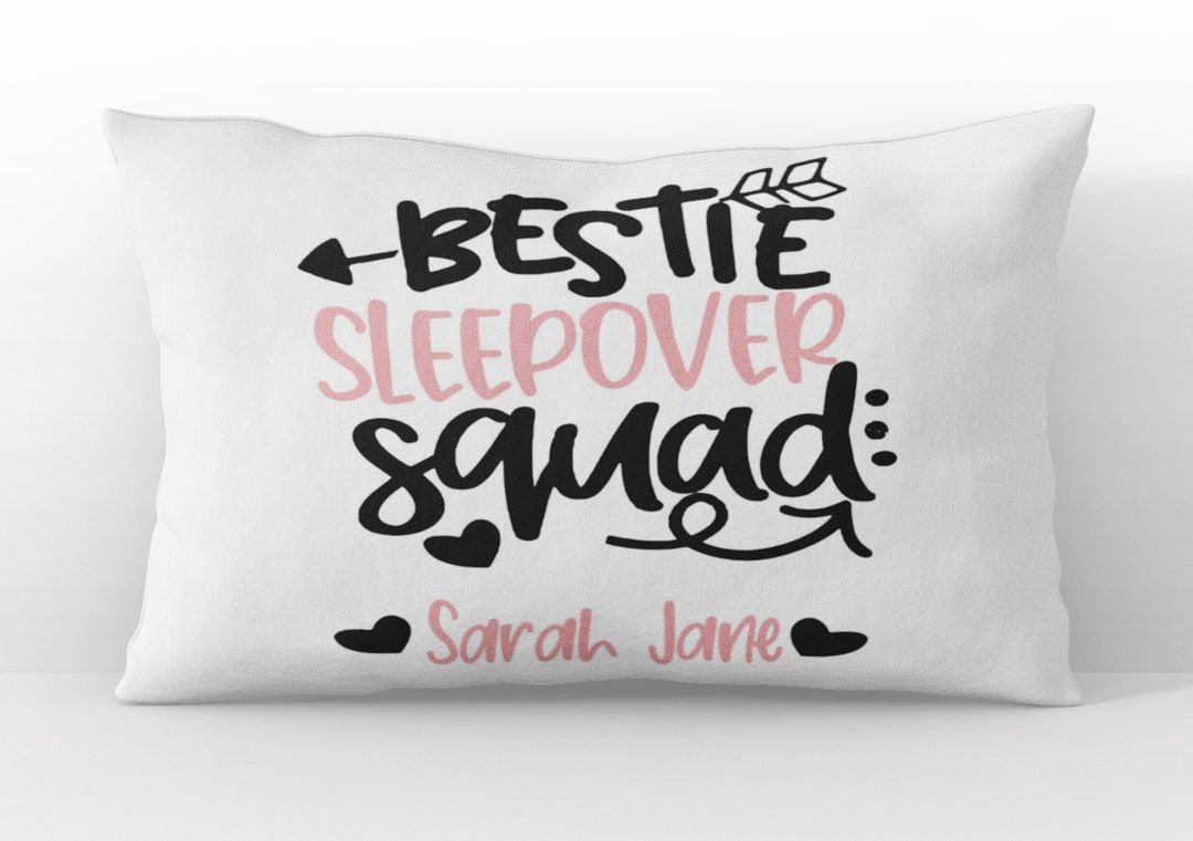 Slumber Party Pillowcase Bestie Sleepover Favors Name Pillowcase