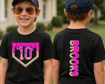 10th Birthday Baseball Drip Shirt, Birthday Boy Shirt, Baseball Birthday Shirt, Ice Cream Drip Tee, Personalized Baseball Drip Shirt