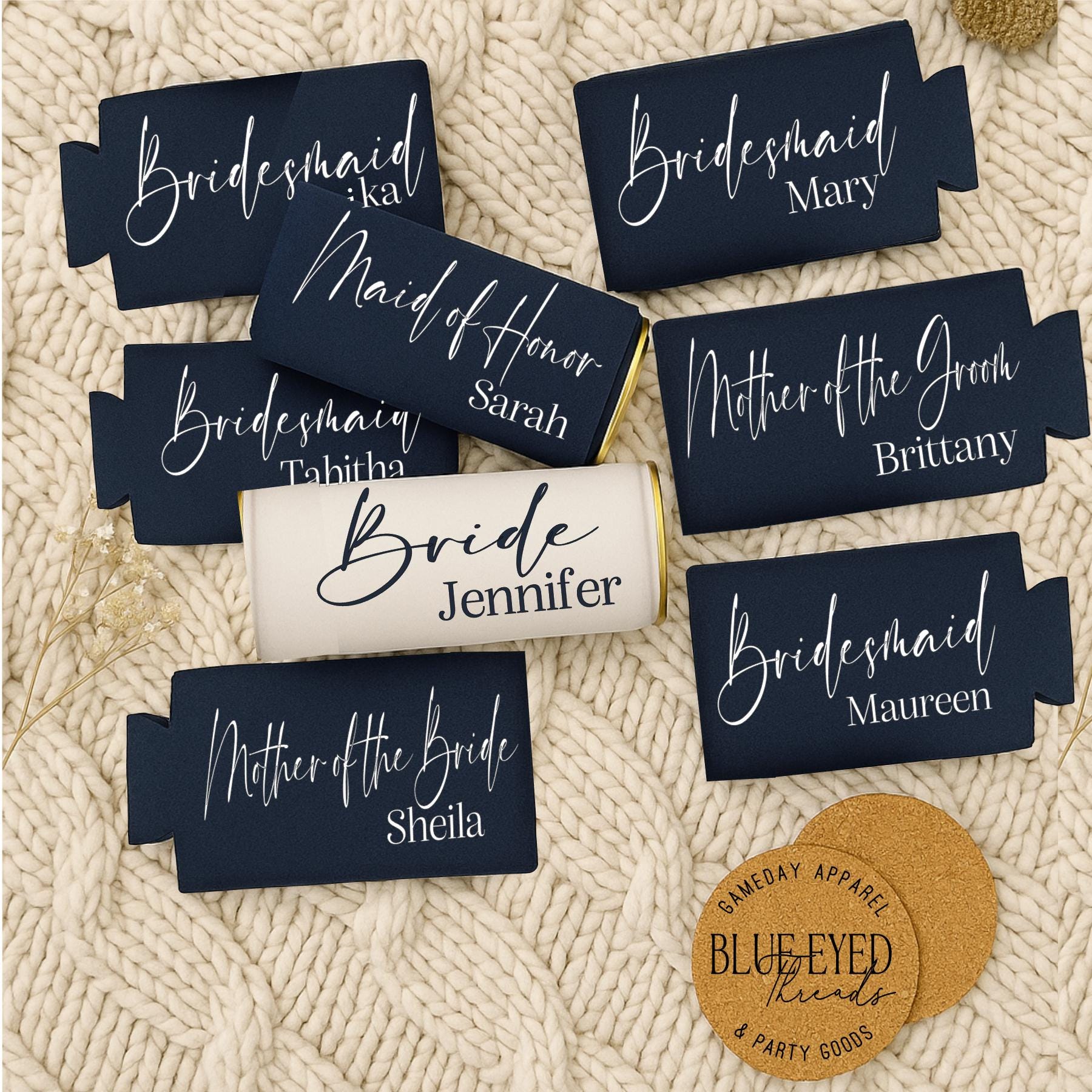 Custom Bridesmaid Can Coolers