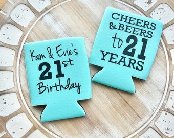 21st Birthday Can Coolies 21st Party Favors Legal AF Birthday Party Favor Bachelorette Party Favors Cheers and Beers to 21 Years 21 Birthday
