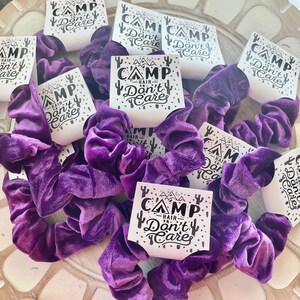 Camp Hair Don&#39;t Care Party Favor Sleepover Party Favors for Girls Scrunchie Slumber Party Favors for Tweens Birthday Party gift